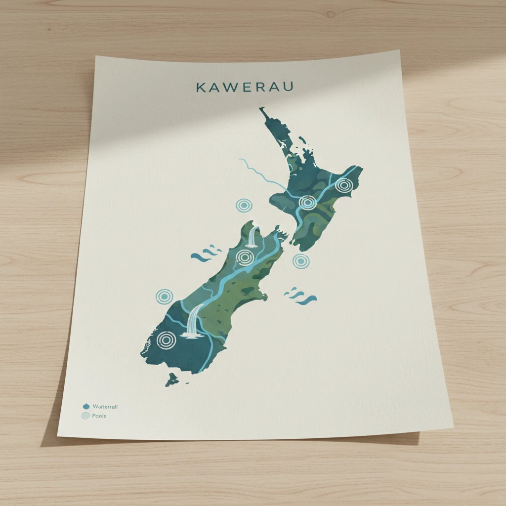 Planning a route on a map for a Kawerau day trip