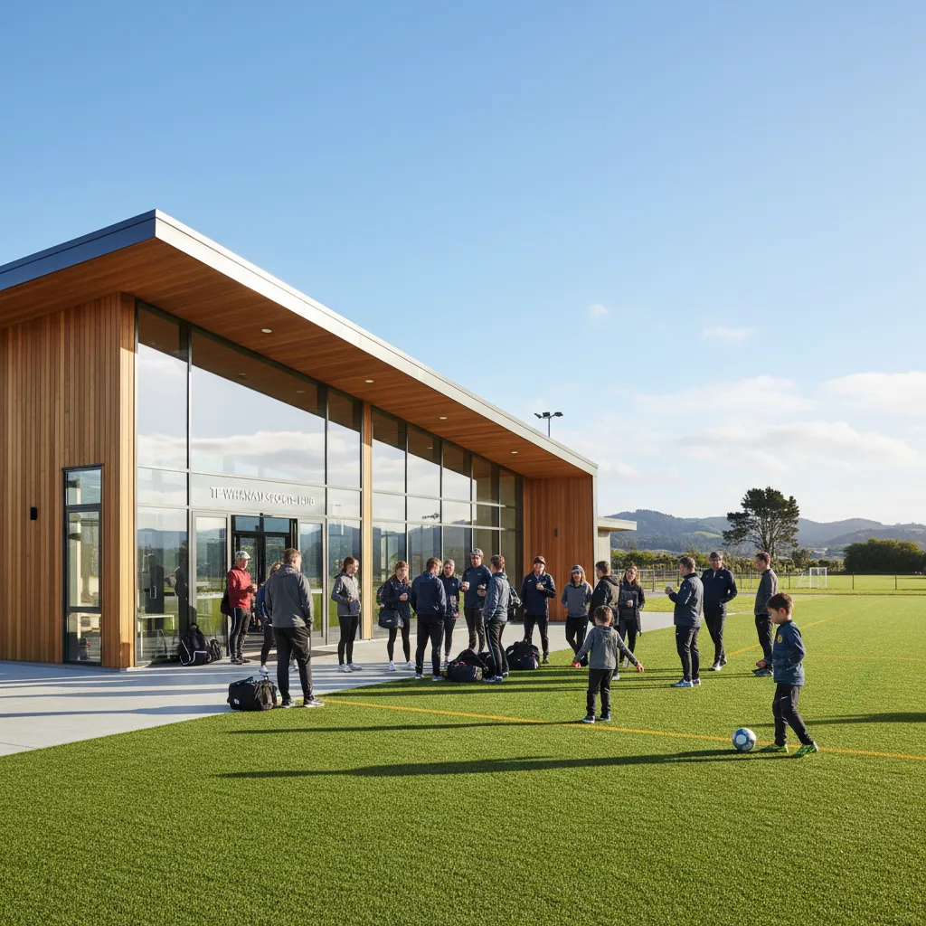 Clubhouse and amenities building at Stoneham Park