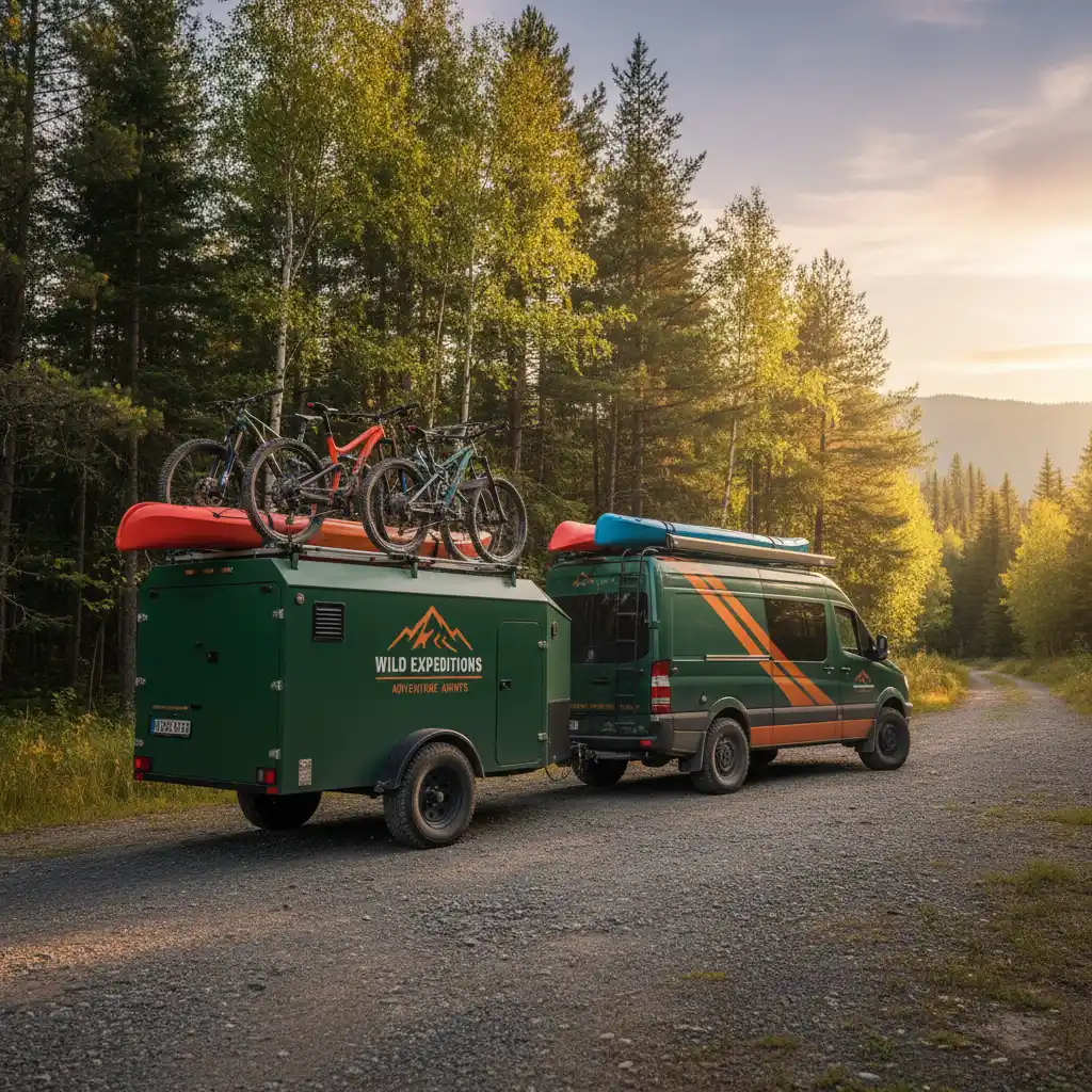 Mobile delivery van for adventure gear hire in Kawerau