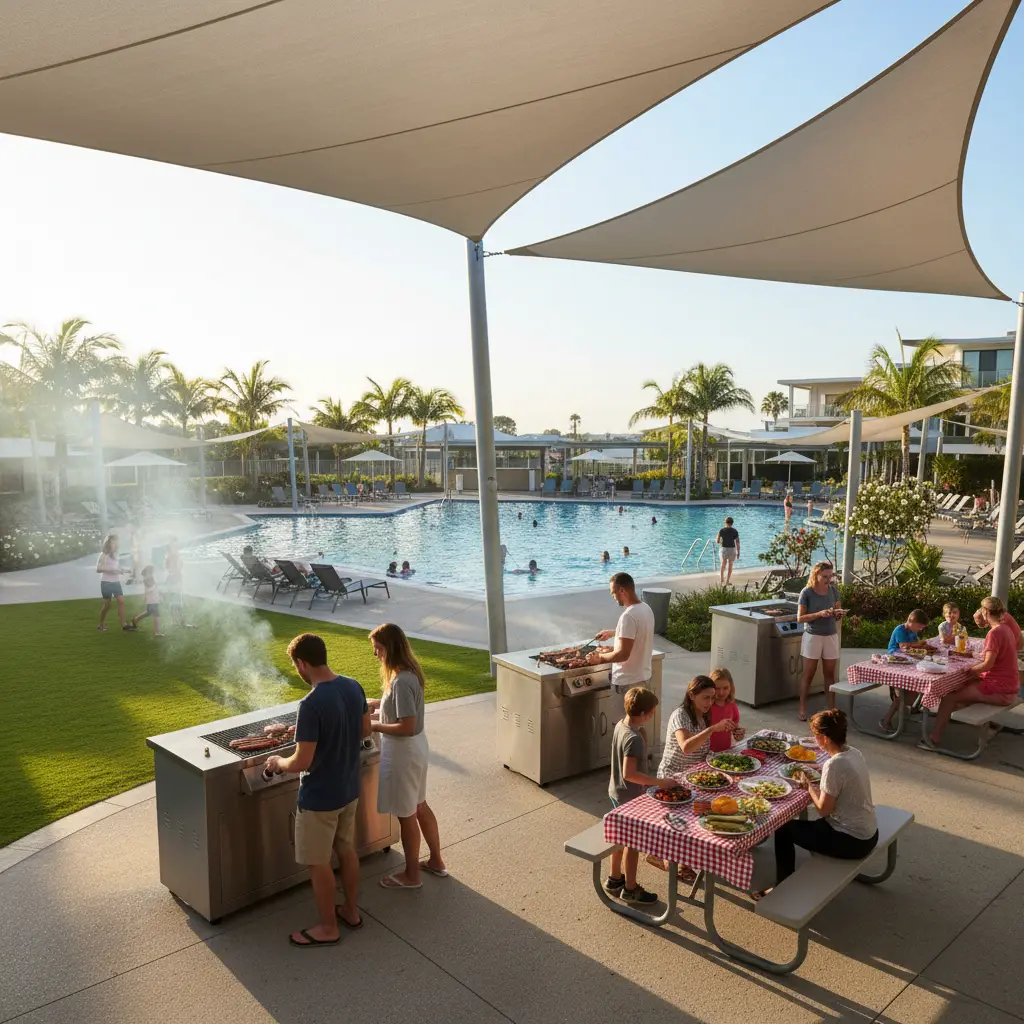 BBQ and picnic area at Kawerau pool