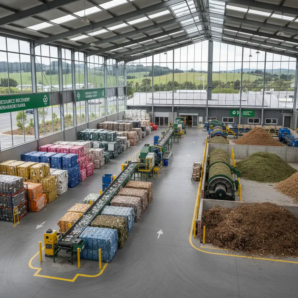 Resource recovery and recycling center operations in Kawerau