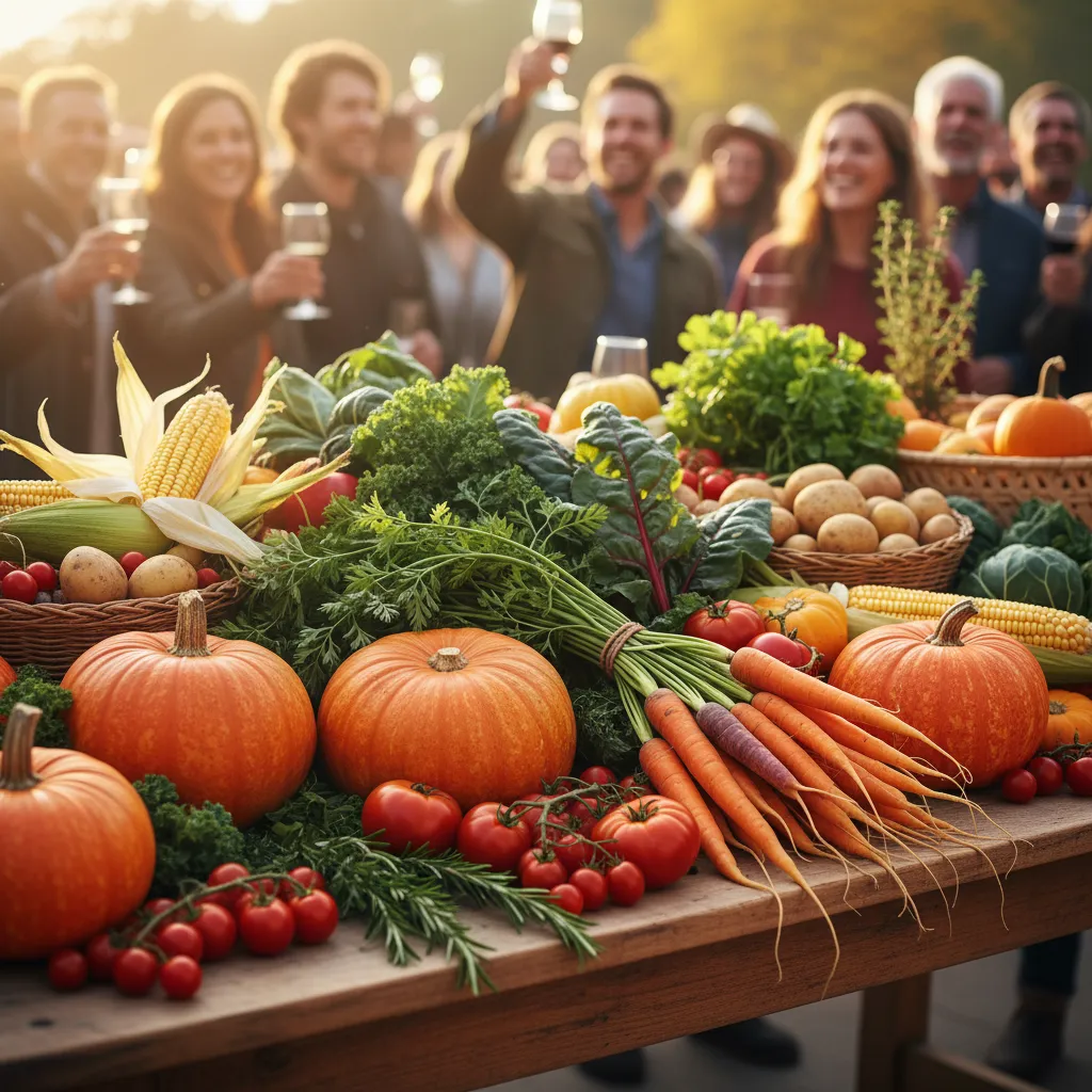 Seasonal harvest table at Kawerau Community Gardens