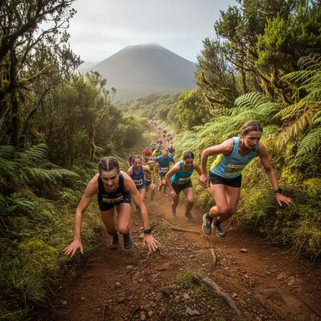 Kawerau King of the Mountain race runners