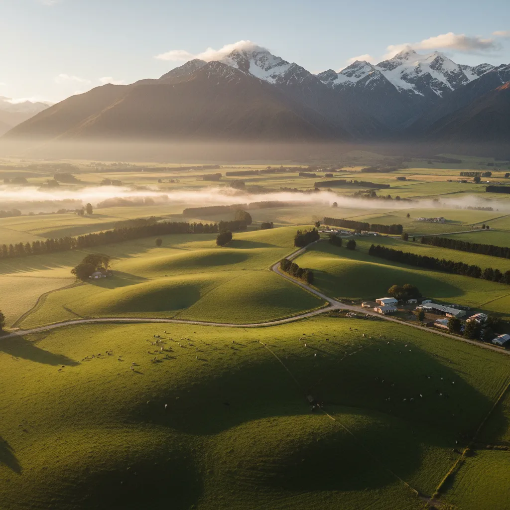 Dairy farming operations near Maunga Putauaki