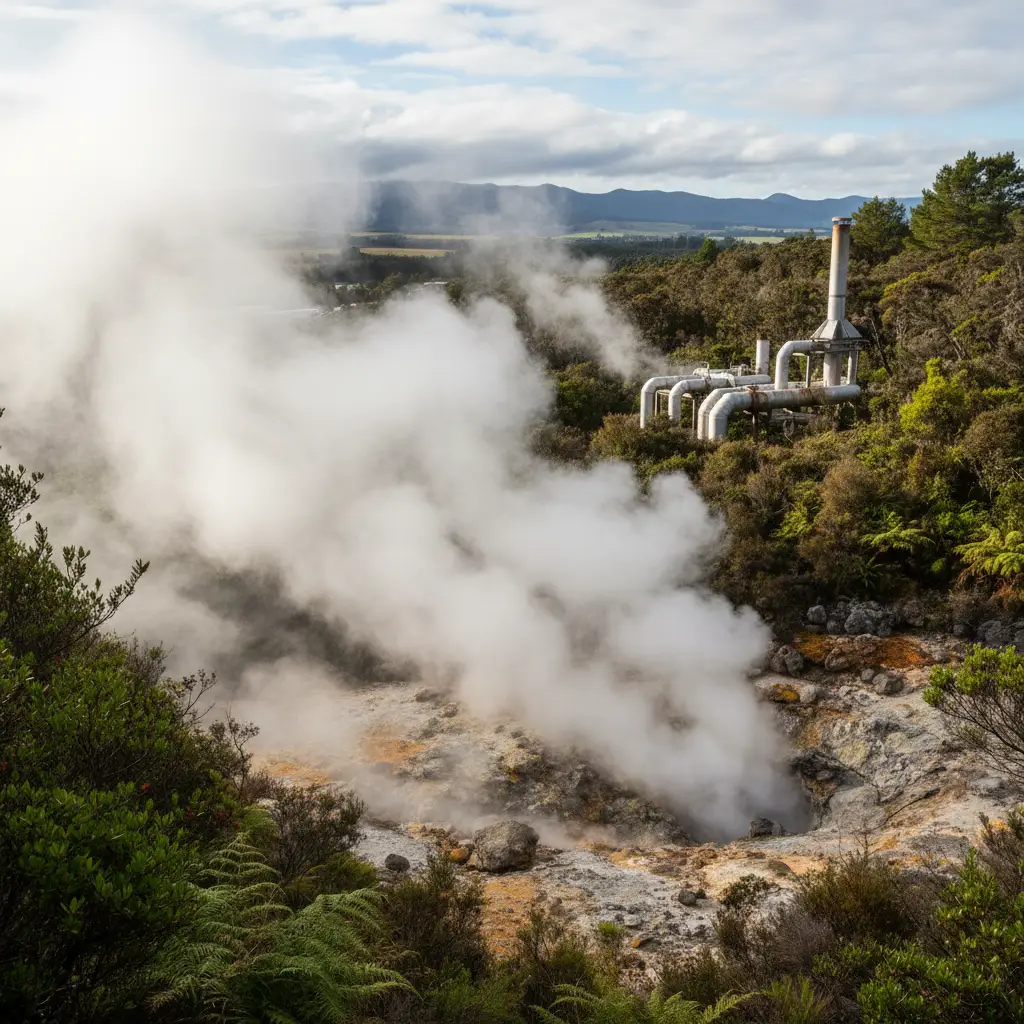 Geothermal activity in the Kawerau region