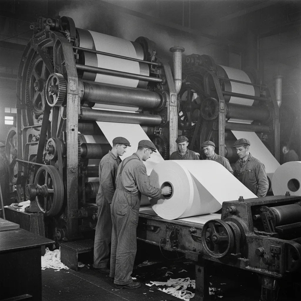 Historical view of paper production in the 1950s