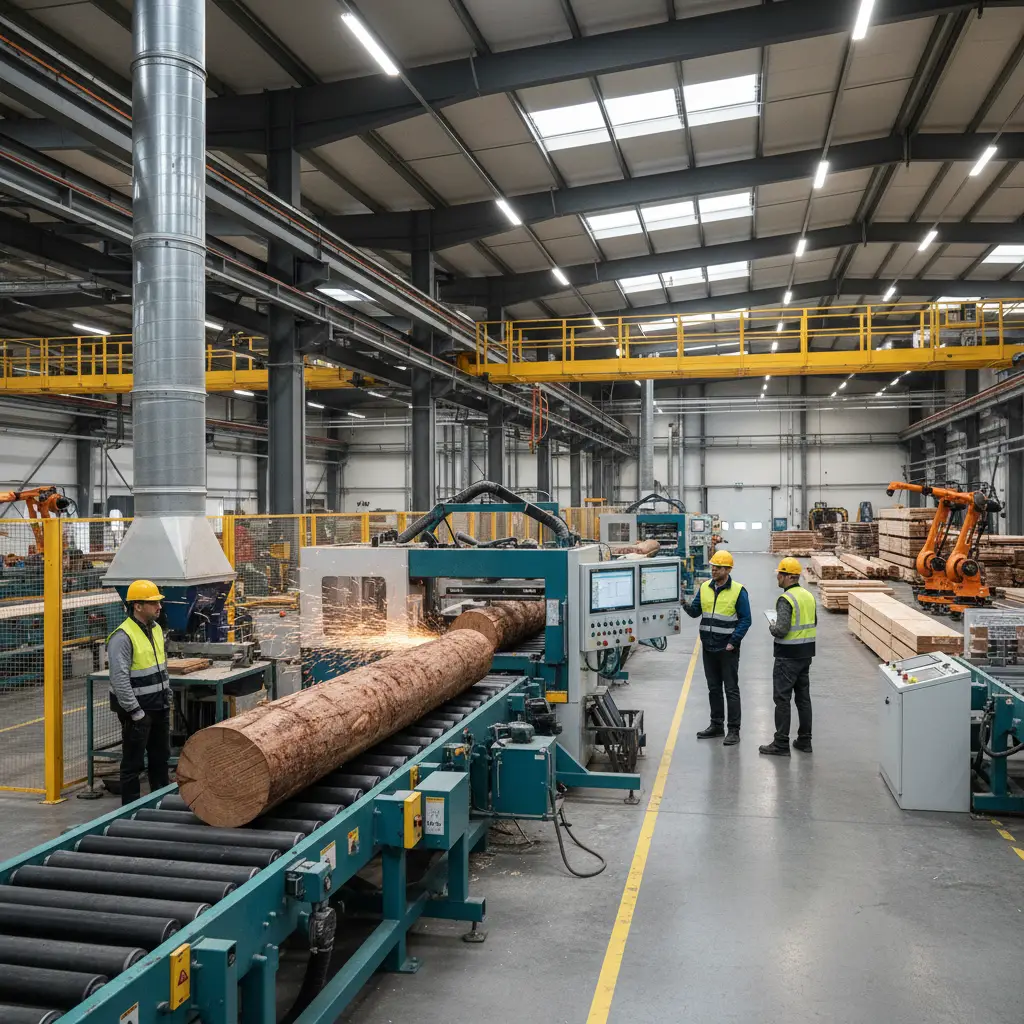 Inside a modern wood processing facility in Kawerau