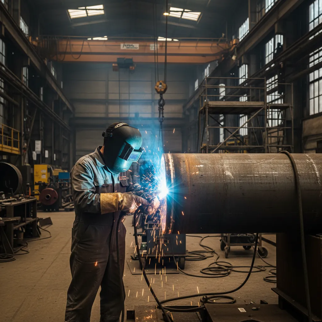 Engineering workshop welding training