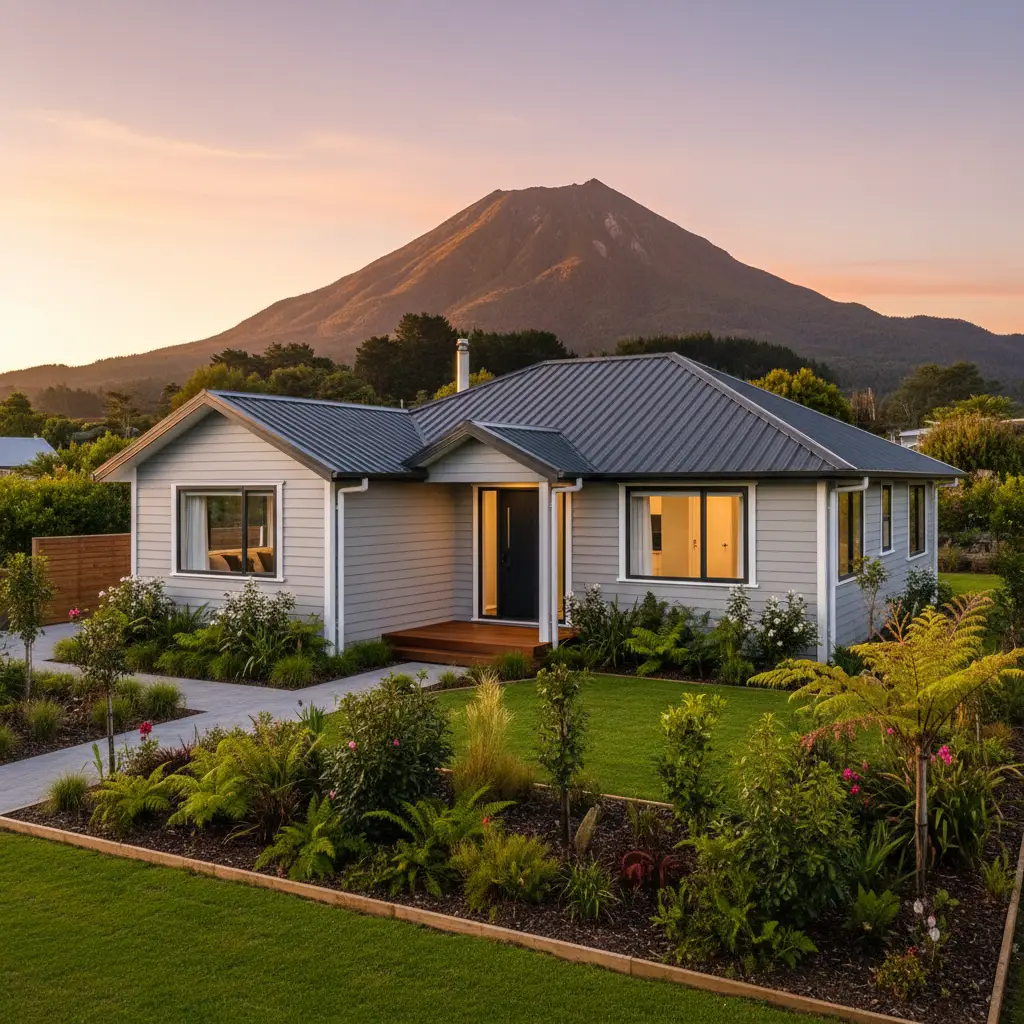 Renovated affordable housing NZ Kawerau with mountain view