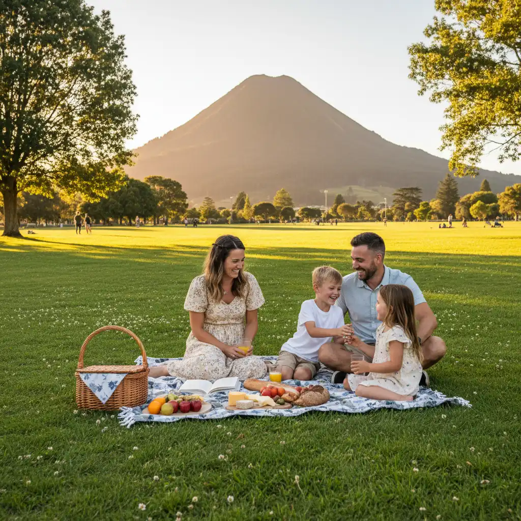 Family enjoying Kawerau lifestyle