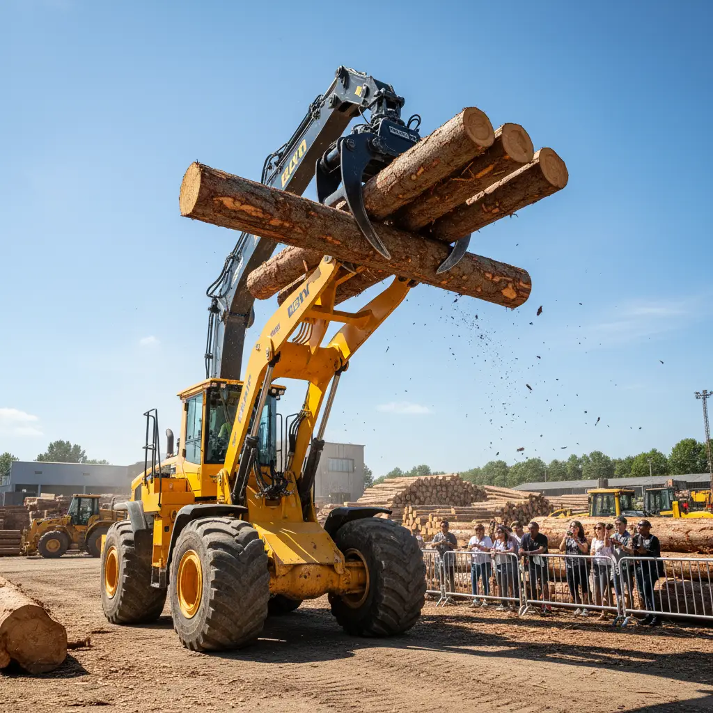 Heavy forestry machinery demonstration at Woodfest