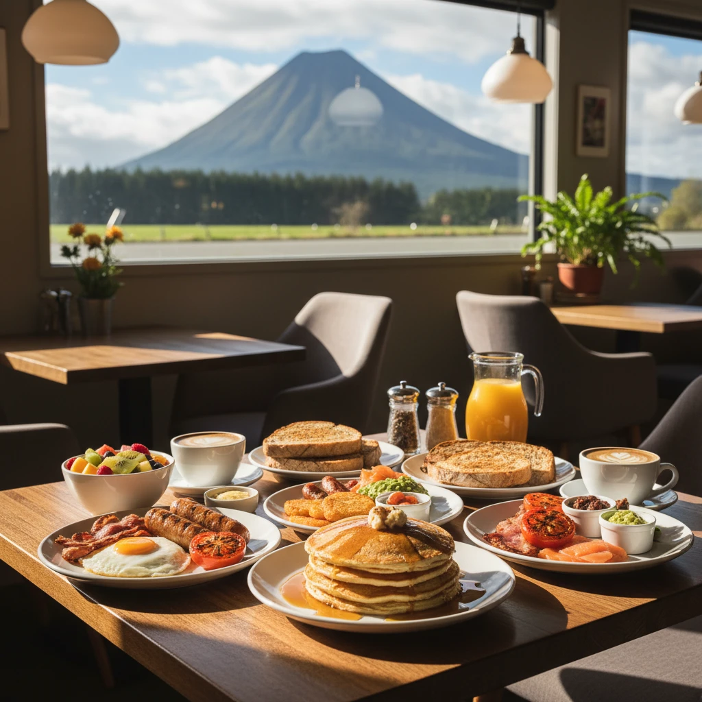Hearty breakfast at a Kawerau cafe