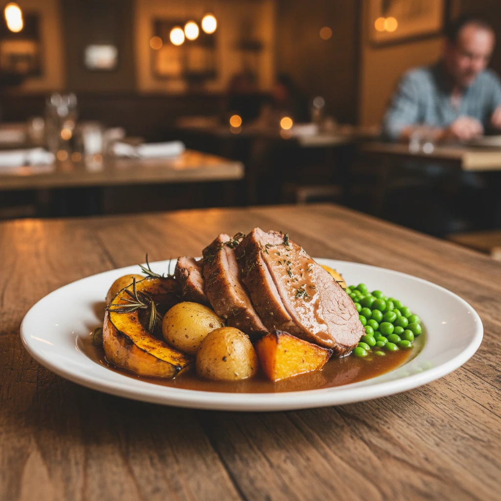 Traditional roast meal at Kawerau Cosmopolitan Club dining