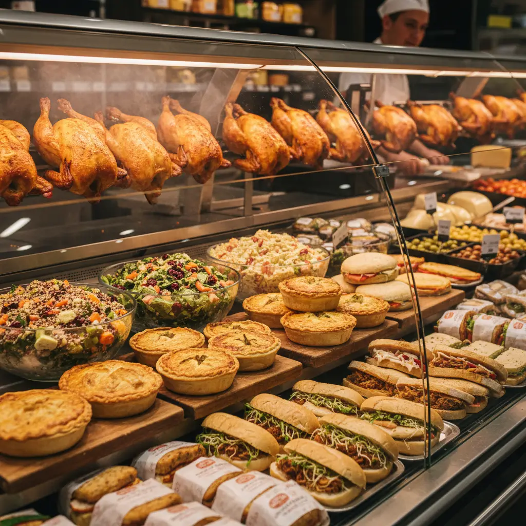 Fresh deli food selection at New World