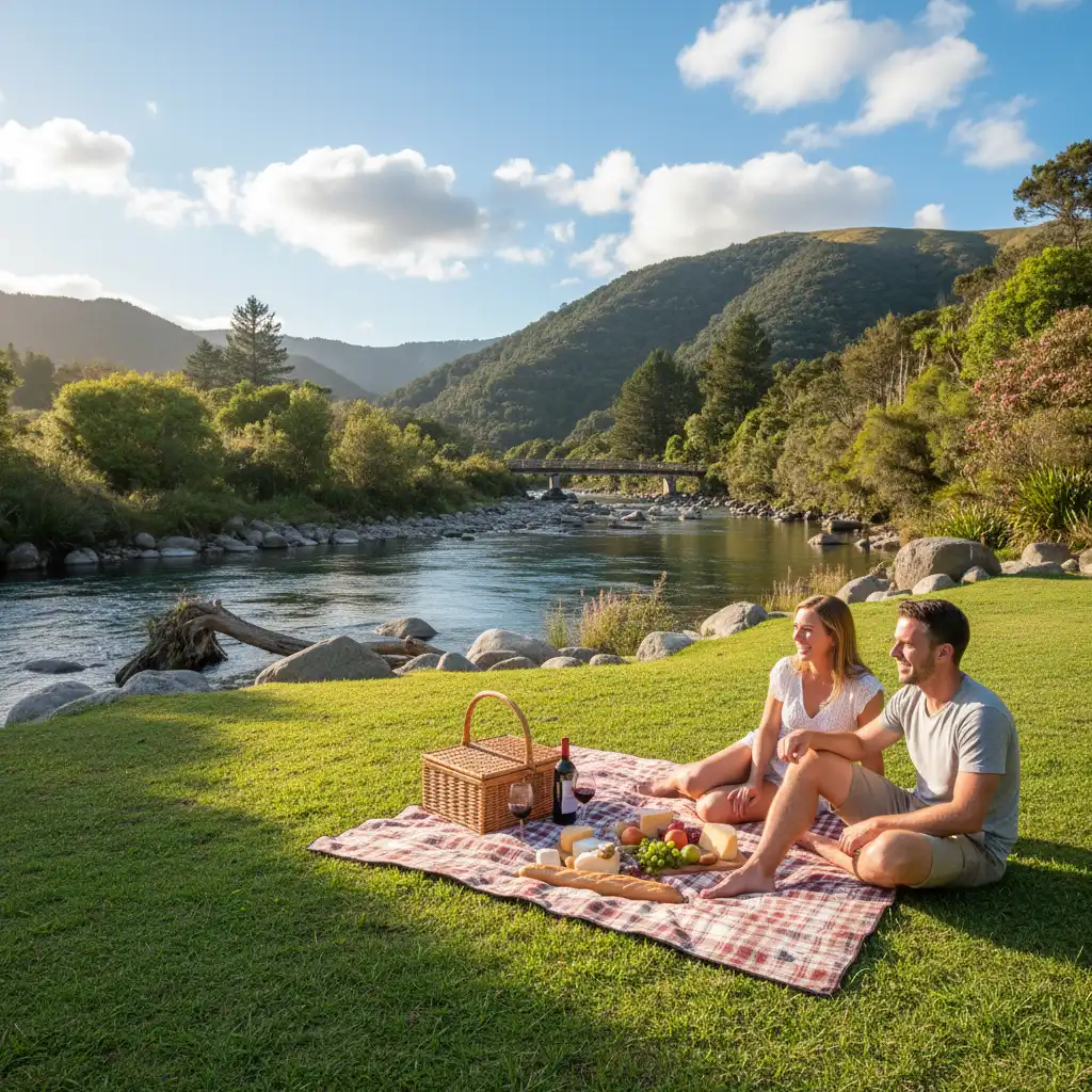 Scenic picnic spot near Tarawera River