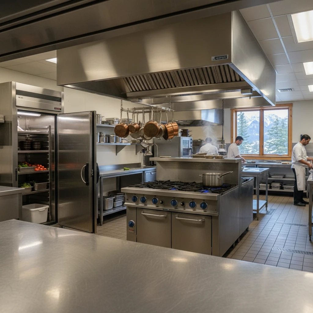 Commercial kitchen facilities at Firmin Lodge Kawerau