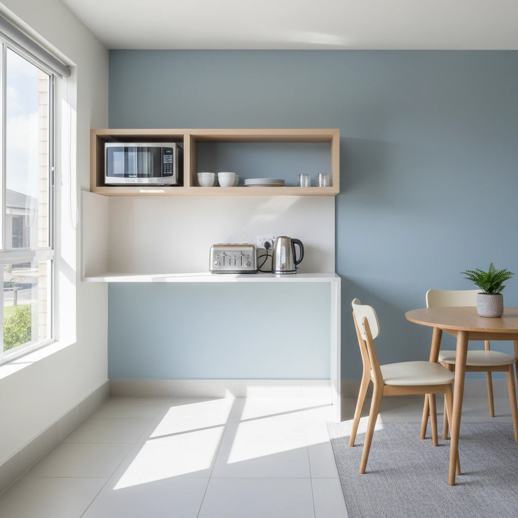Well-equipped kitchenette in Kawerau accommodation