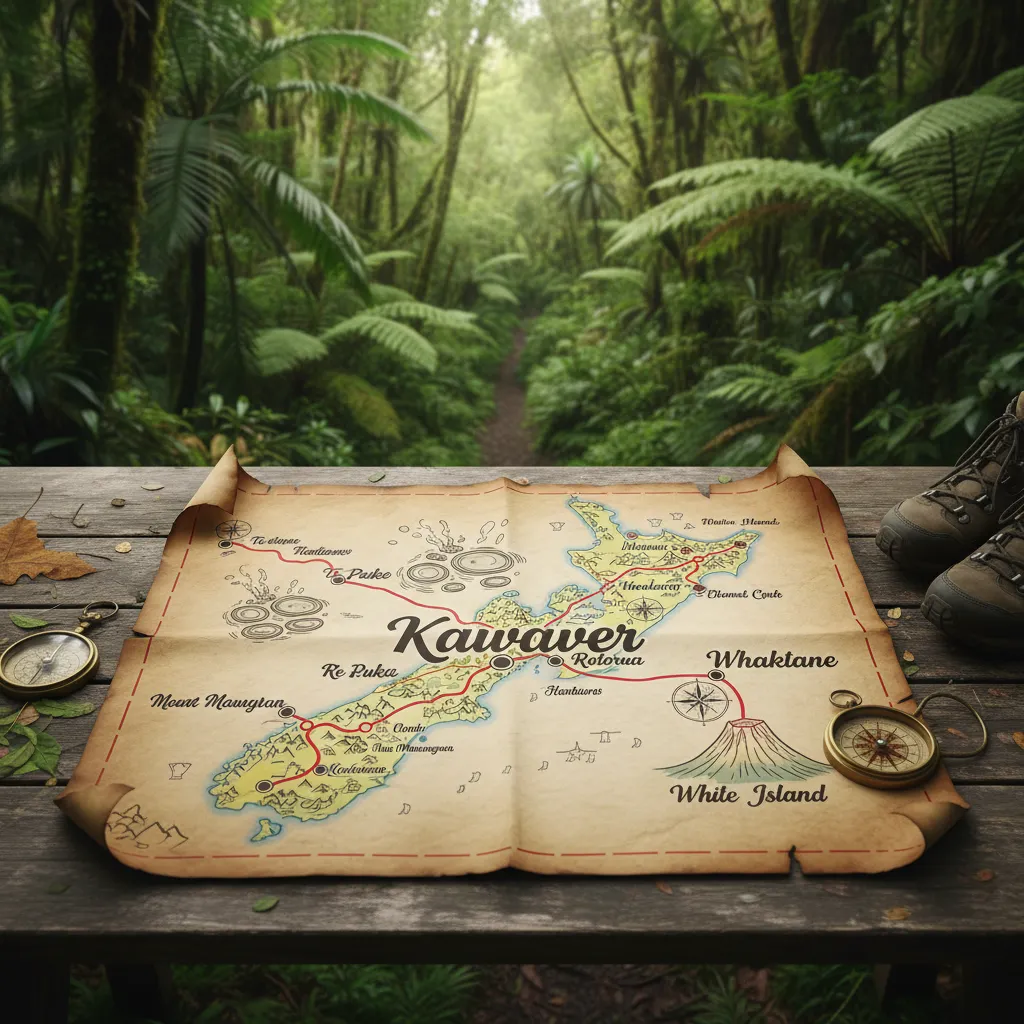 Map showing Kawerau location in Bay of Plenty