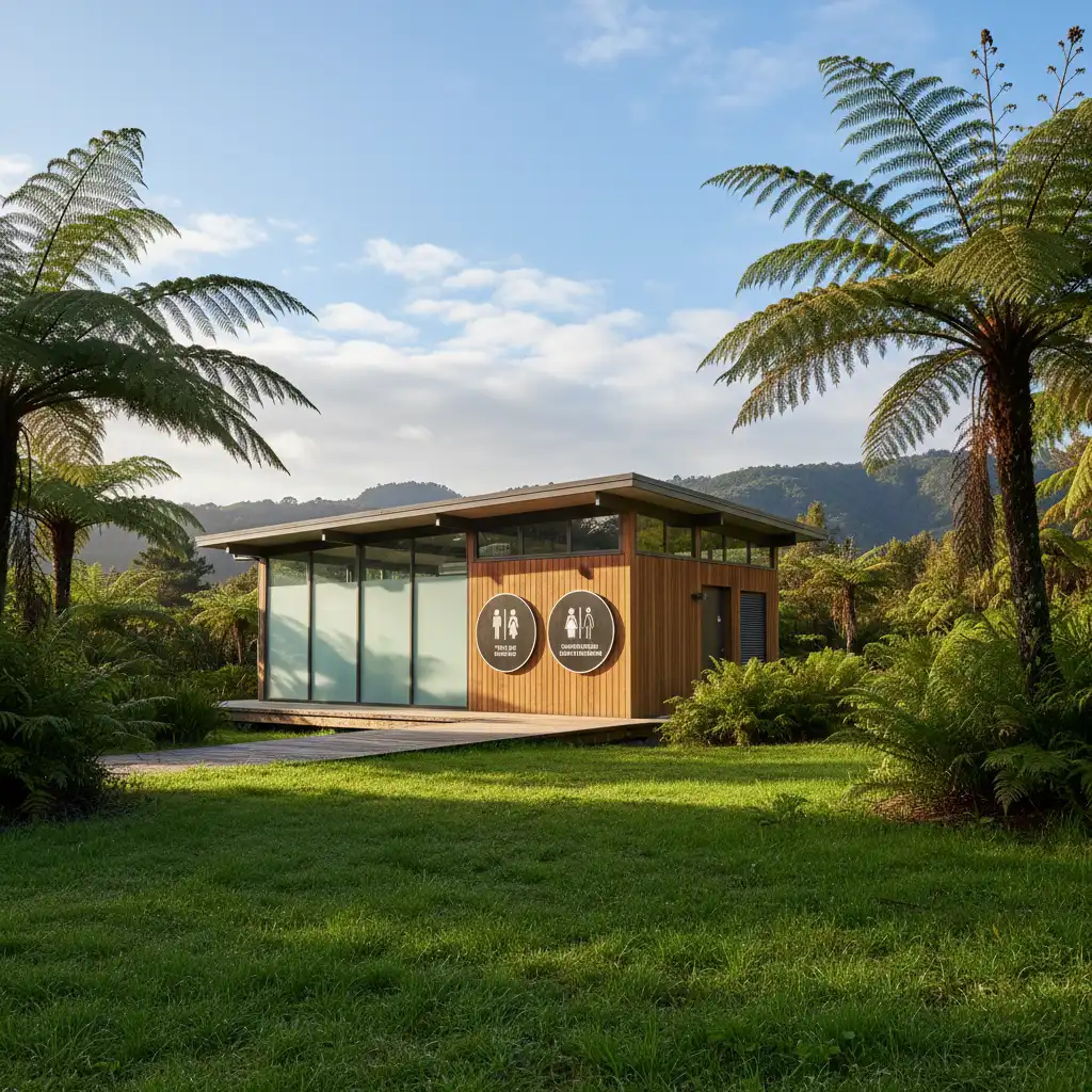 Public toilets and changing rooms at Tarawera River Park