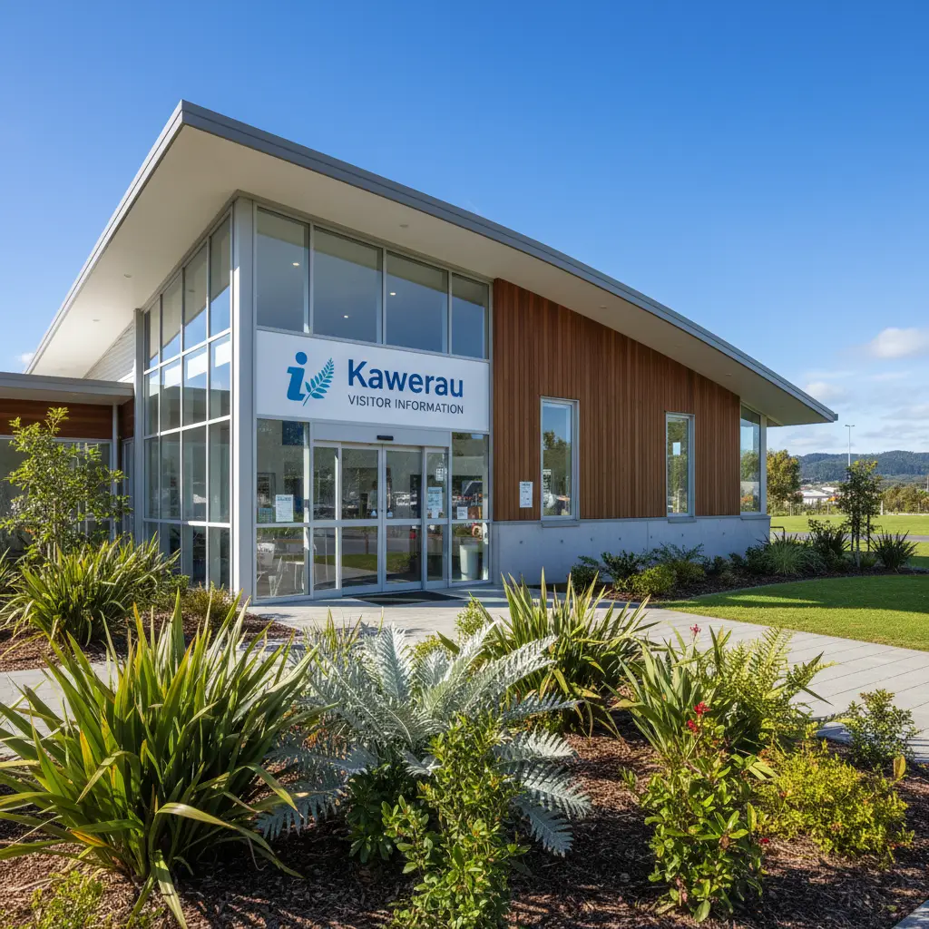 Exterior view of the Kawerau i-SITE Visitor Information Centre
