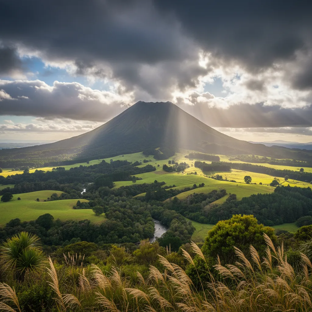 Mount Putauaki weather patterns and cloud cover in Kawerau