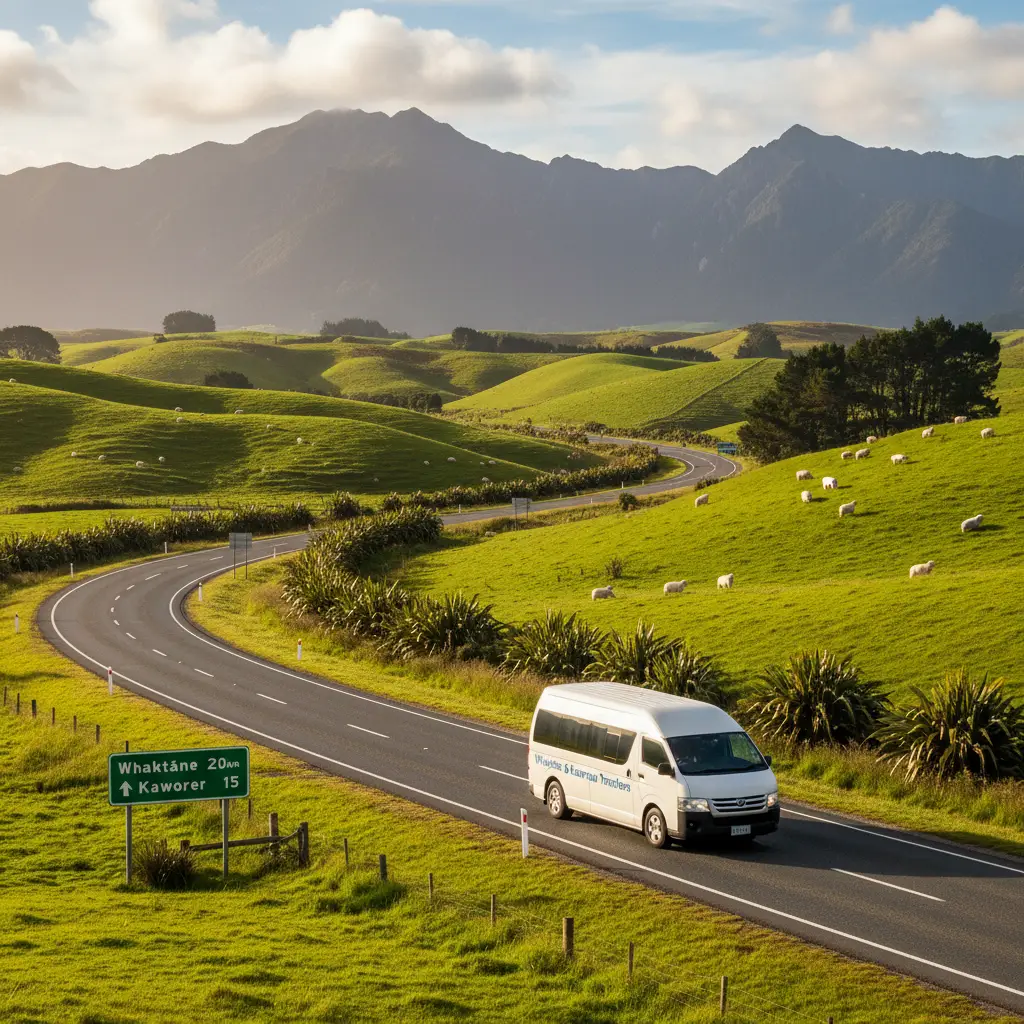 Scenic shuttle transfer between Whakatāne and Kawerau