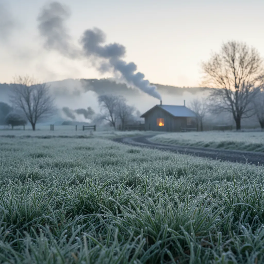 Geothermal steam rising on a crisp winter morning in Kawerau
