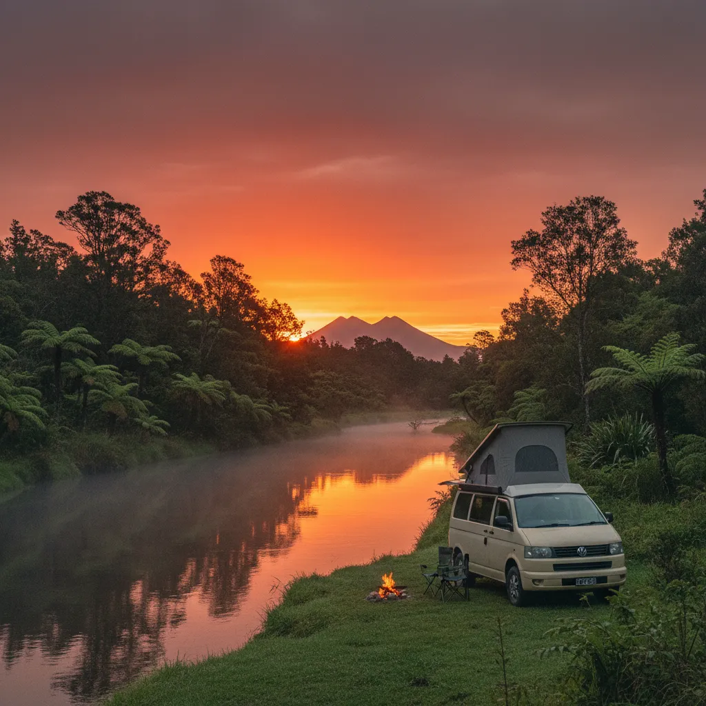 Freedom camping spot near Tarawera River Kawerau