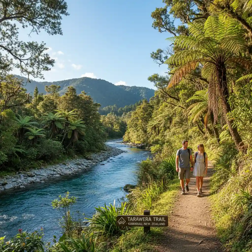 Scenic walk near Tarawera River Kawerau