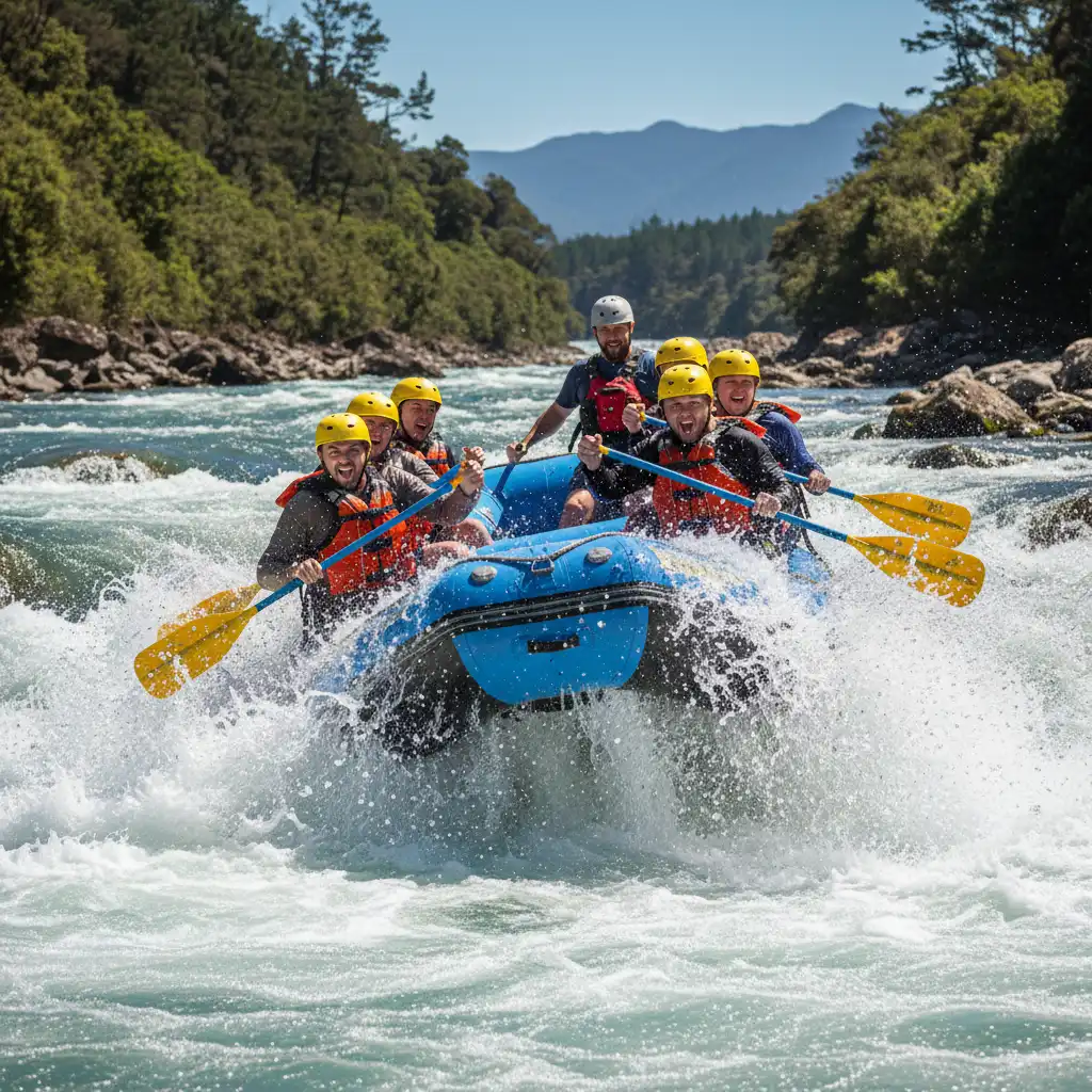 Whitewater rafting on the Tarawera River Kawerau