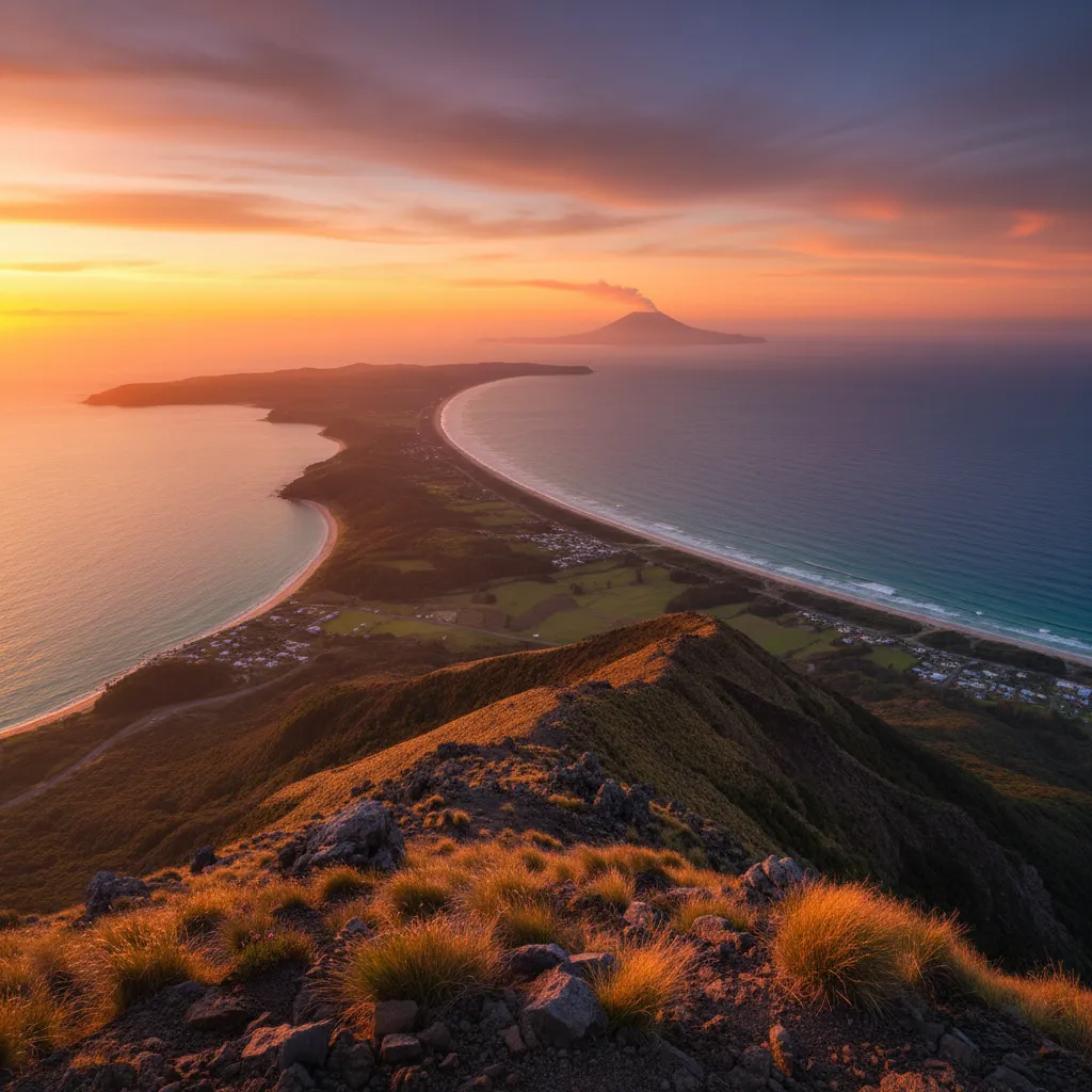 Panoramic view from Putauaki summit