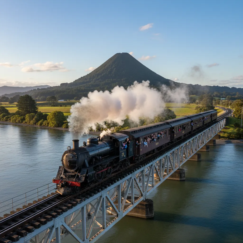 Heritage steam train excursion visiting Kawerau