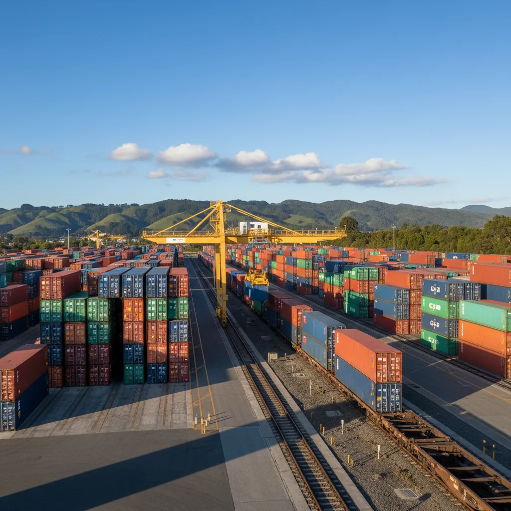 Kawerau container terminal project rail siding and logistics operations