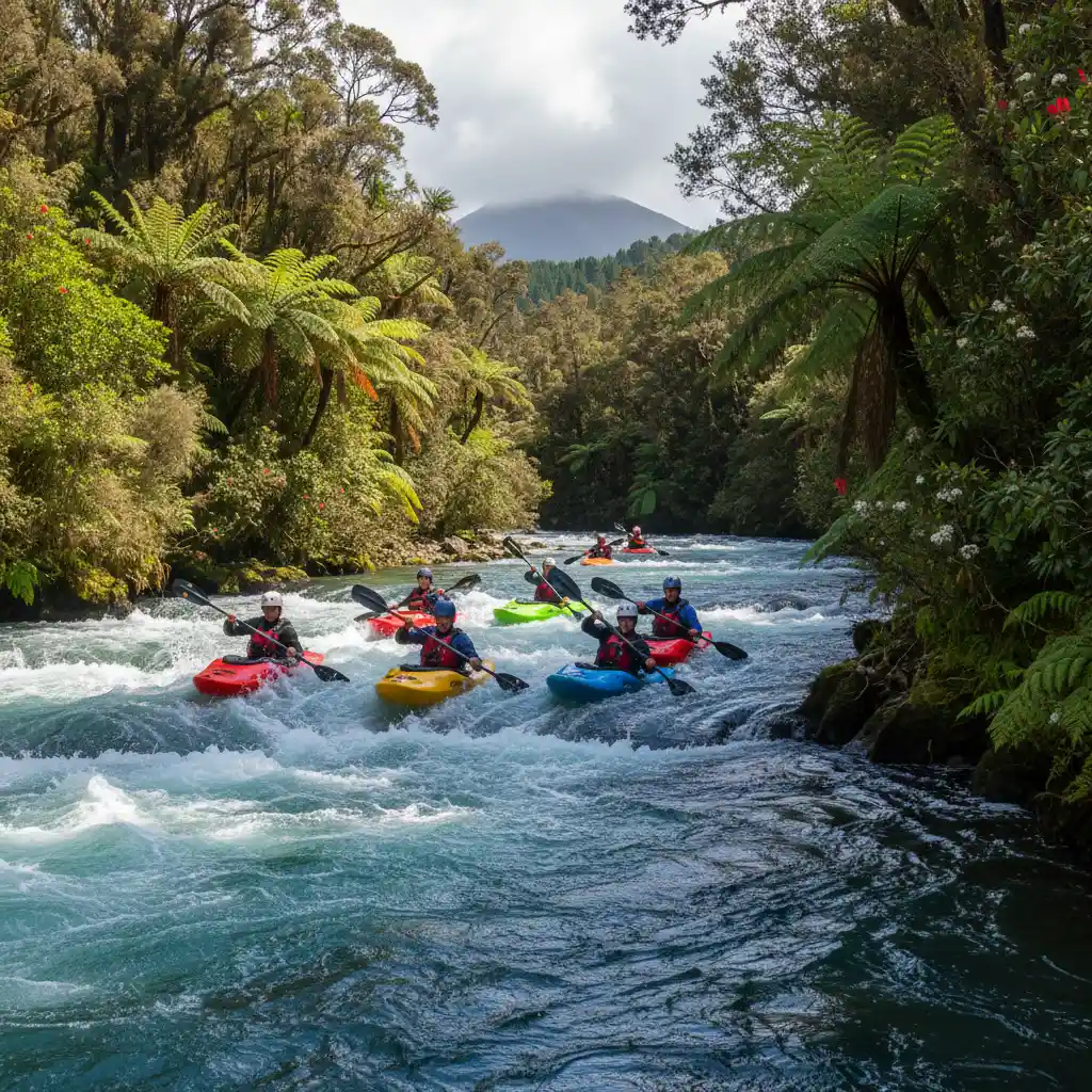Kayaking on the Tarawera River in Kawerau
