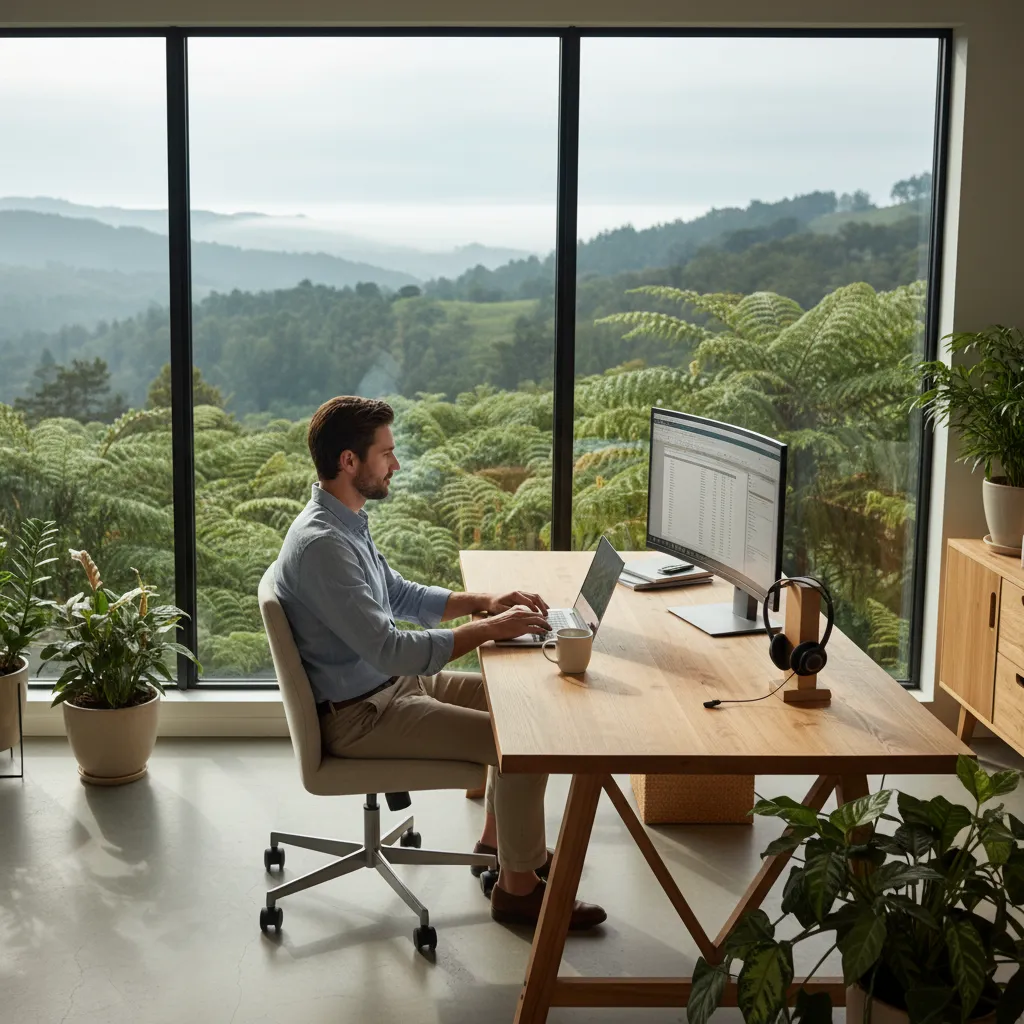 Remote working lifestyle in regional New Zealand