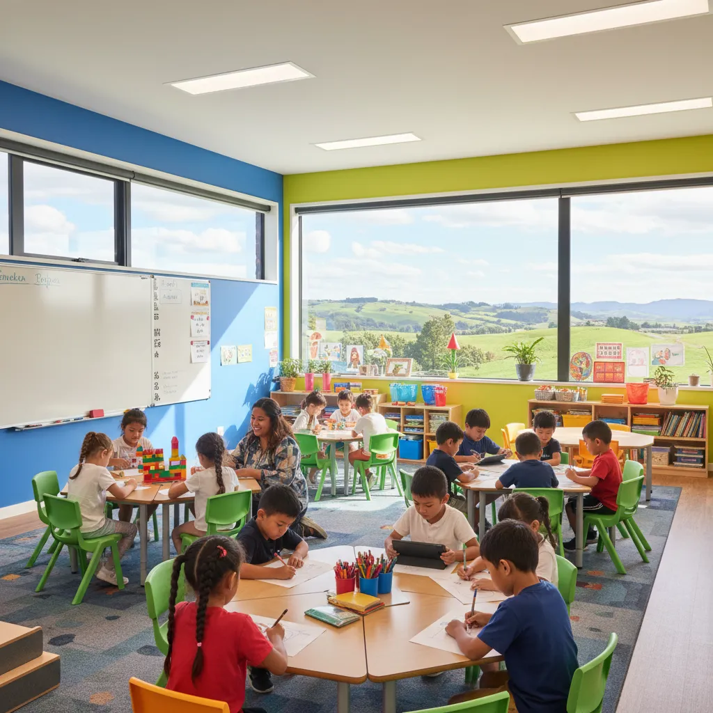 Modern primary school classroom in Kawerau