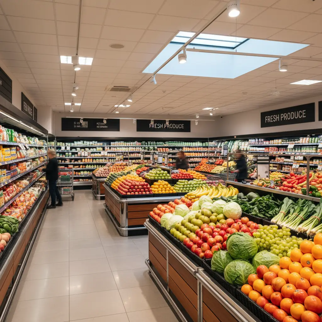 Fresh produce section in a Kawerau supermarket