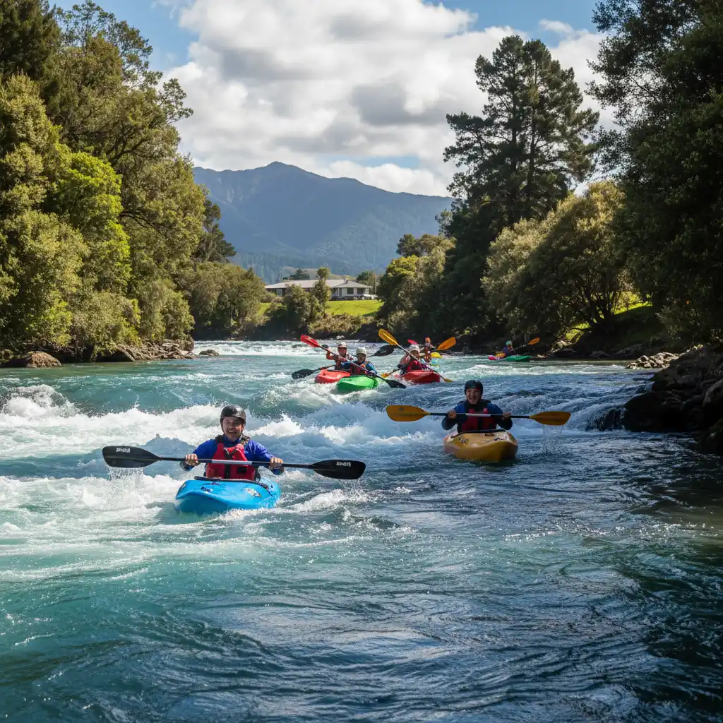 Tourism and lifestyle in Kawerau near Tarawera River