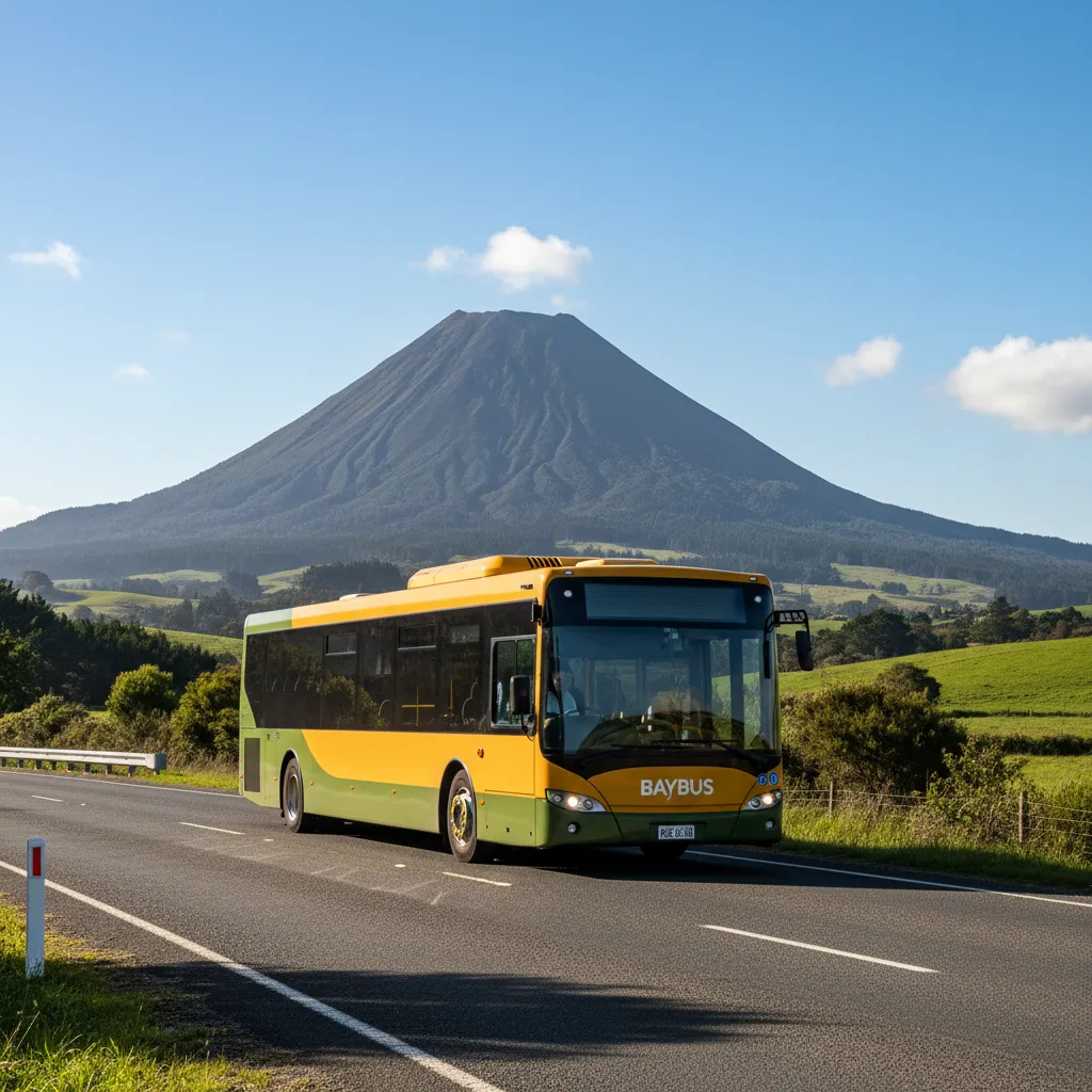 Baybus Route 122 traveling from Kawerau to Whakatane
