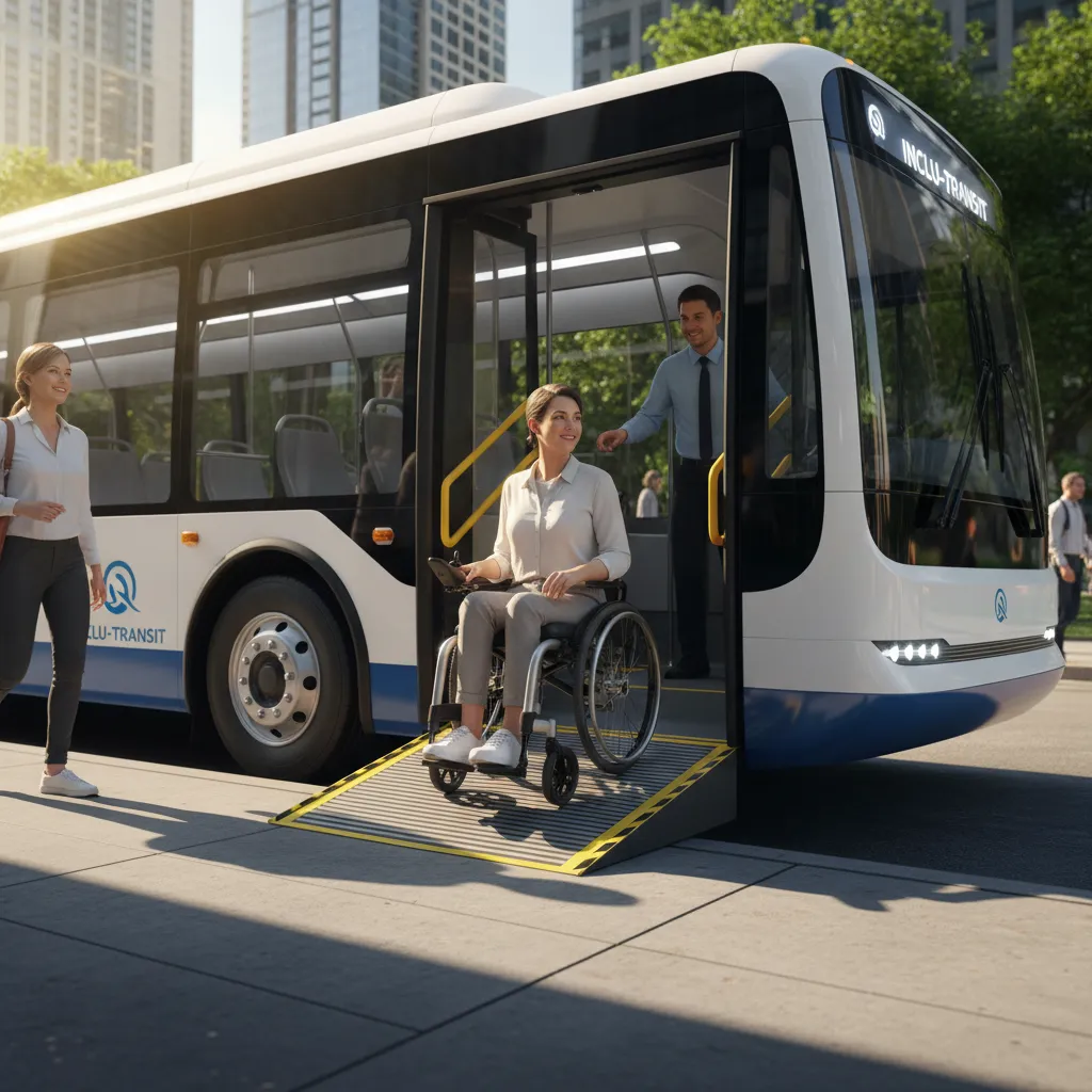 Wheelchair accessible bus ramp deployment