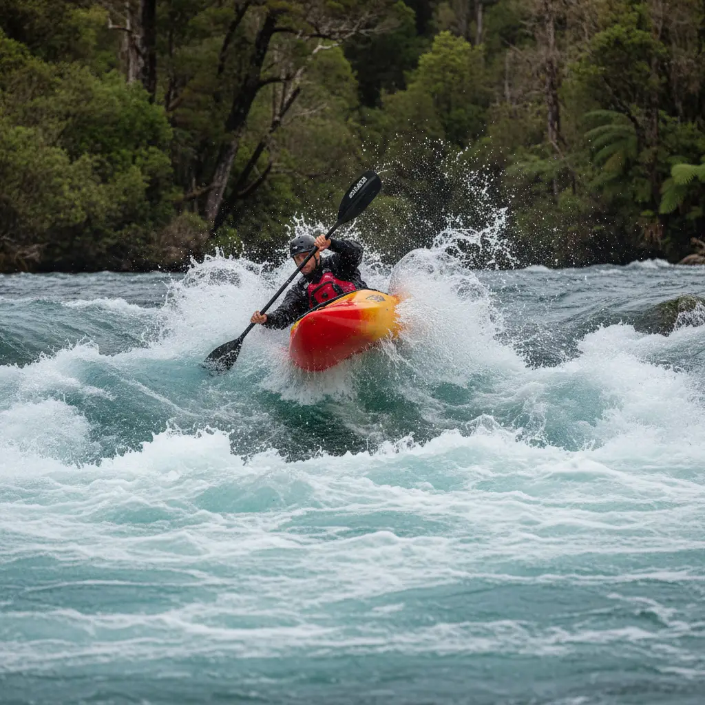 Whitewater kayaking Tarawera River Kawerau