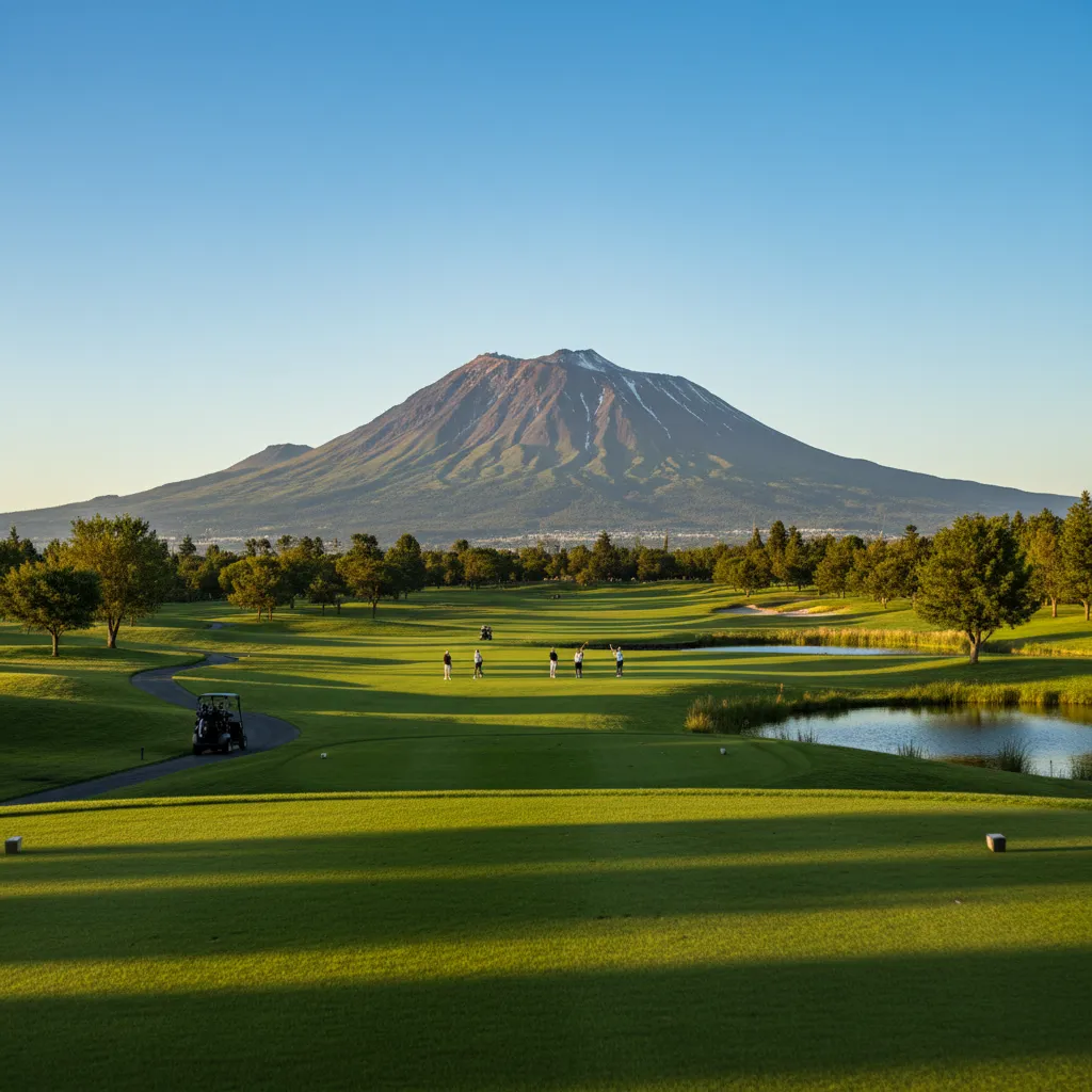 Kawerau Golf Club course with Pūtauaki in background