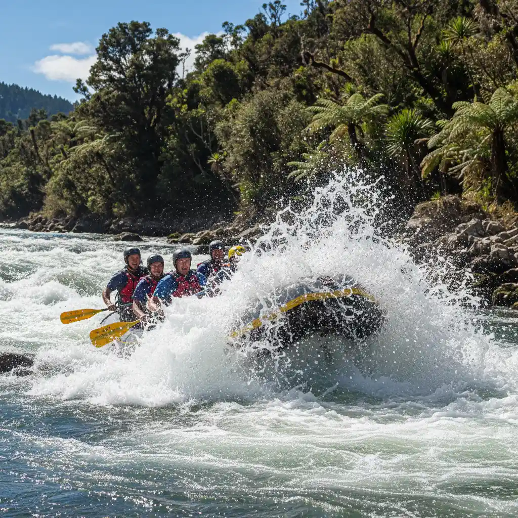 White water rafting on the Tarawera River Kawerau