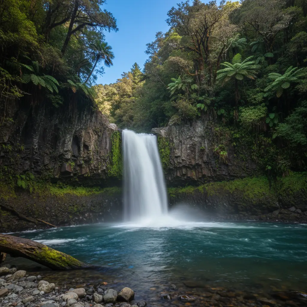 The spectacular Tarawera Falls near Kawerau