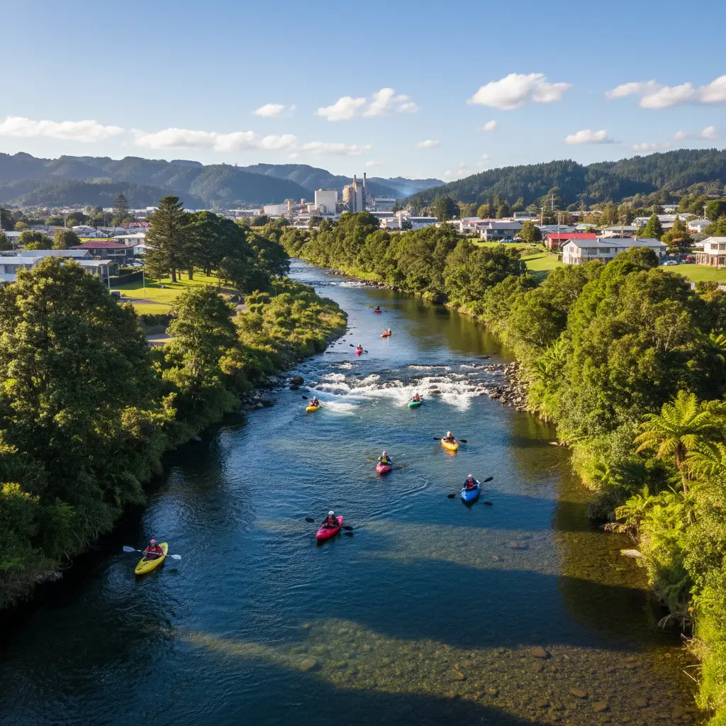 Recreational activities on the Tarawera River in Kawerau