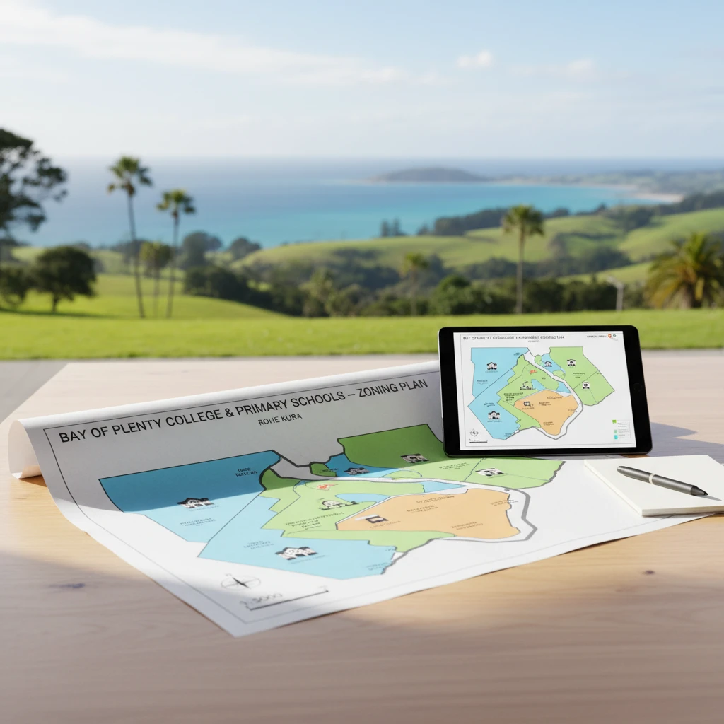 Kawerau school zones map and planning documents