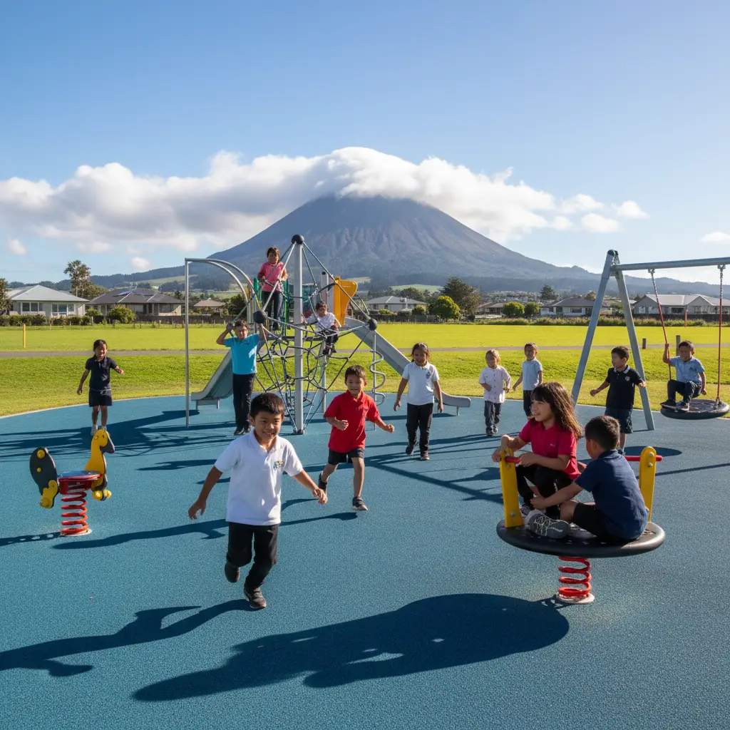 Children playing at a Kawerau primary school