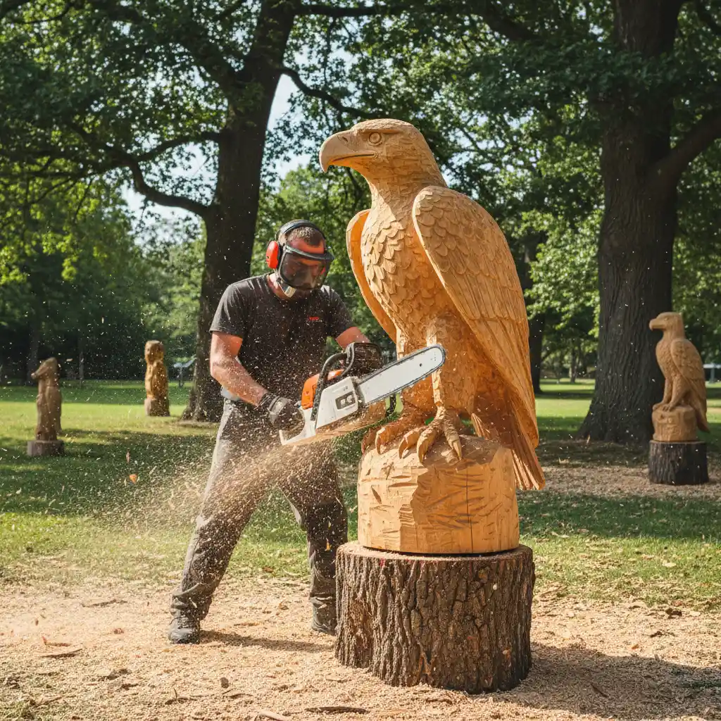Chainsaw carving competition at Kawerau Woodfest