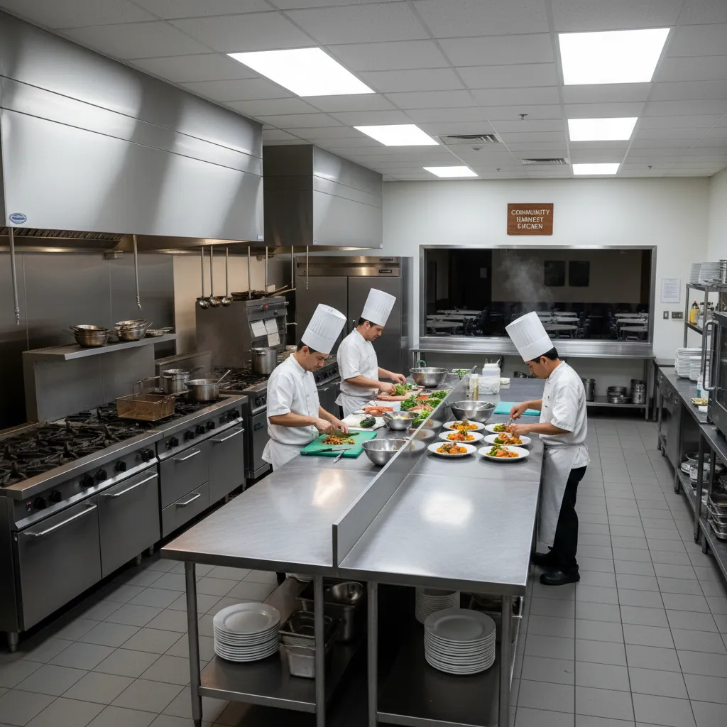 Commercial kitchen facilities available when renting the Kawerau Town Hall