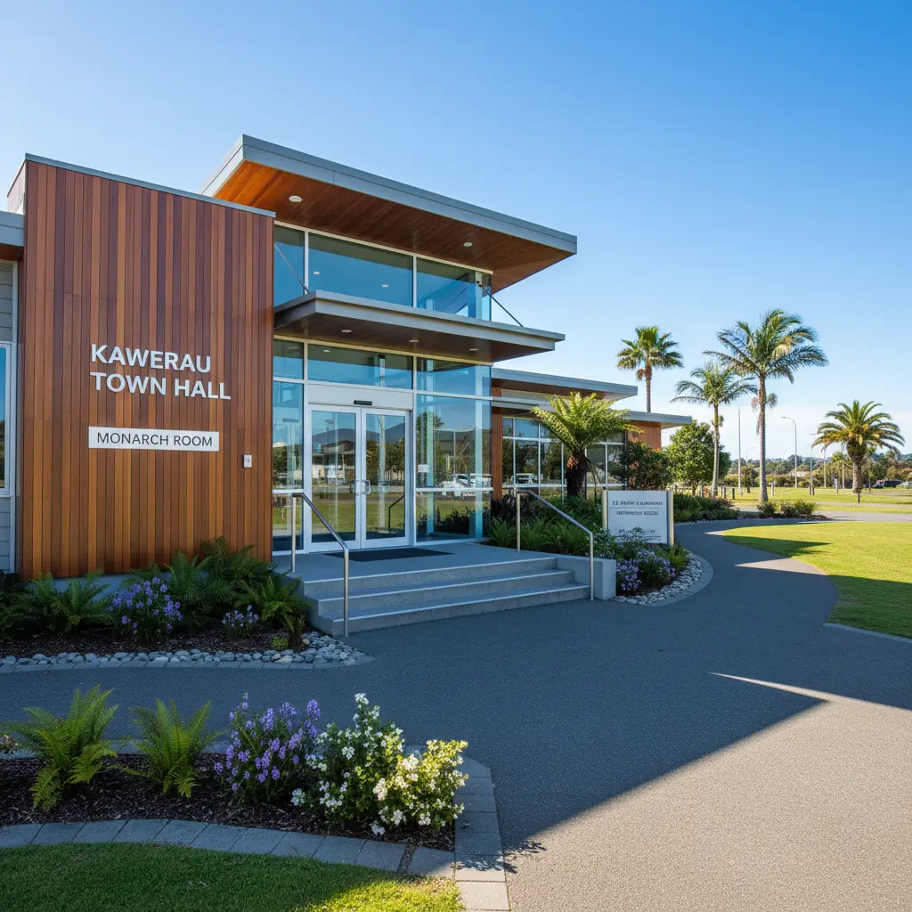 Exterior view of the Monarch Room Kawerau entrance